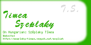 timea szeplaky business card